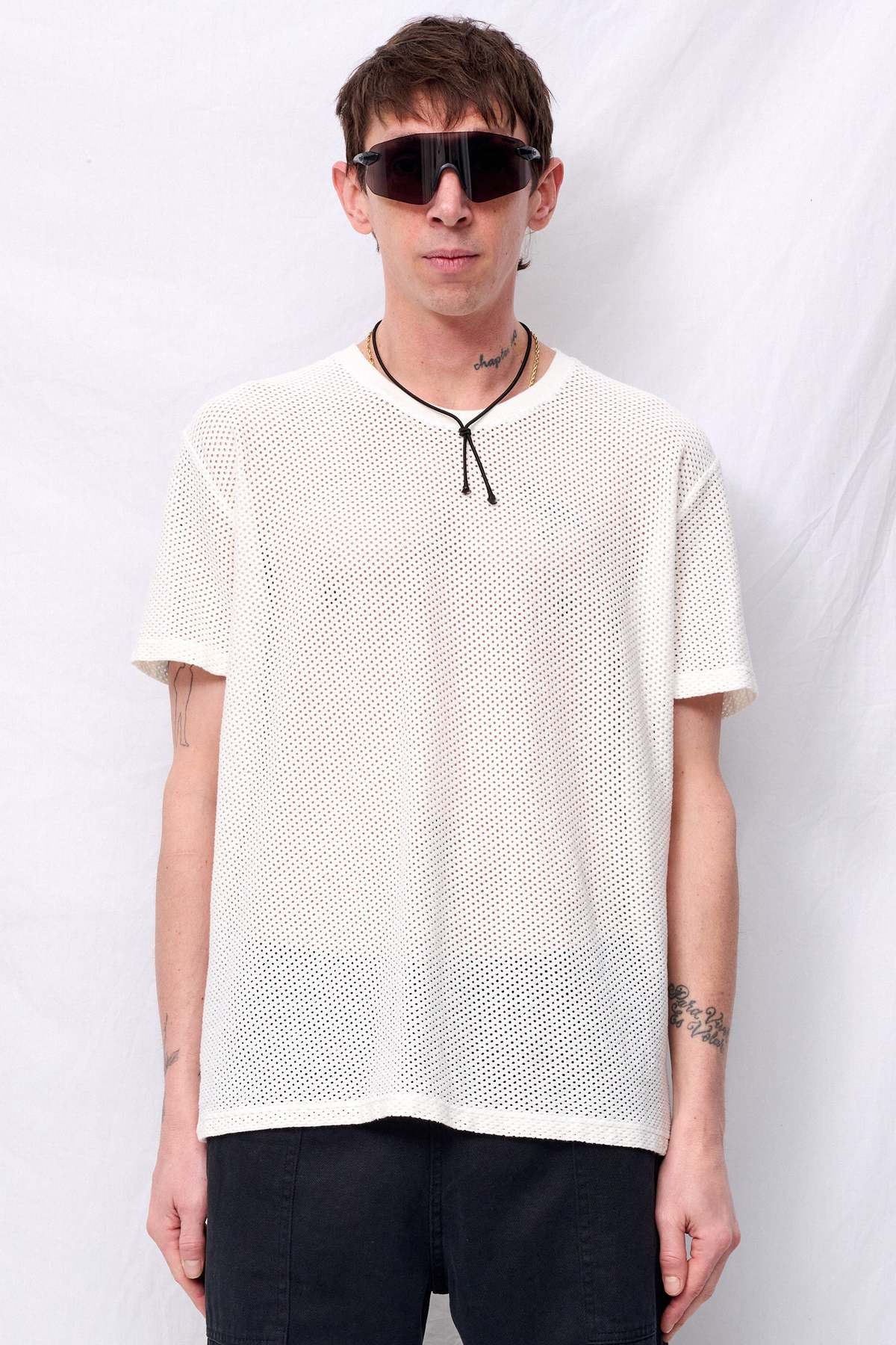 Jungmaven Highline Mesh Tee - Washed White - Image 2 of 5