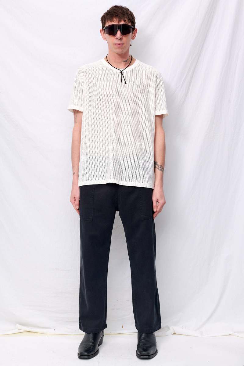 Jungmaven Highline Mesh Tee - Washed White