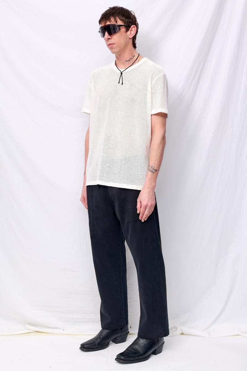 Jungmaven Highline Mesh Tee - Washed White