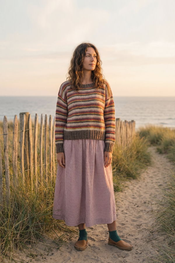 World of Crow Candy Frost Striped Sweater