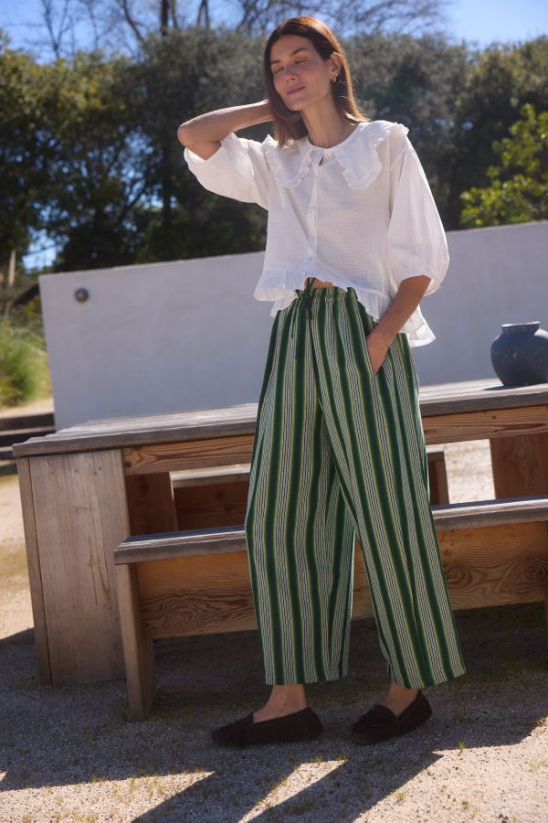 World of Crow Easy Forest Stripe Pants