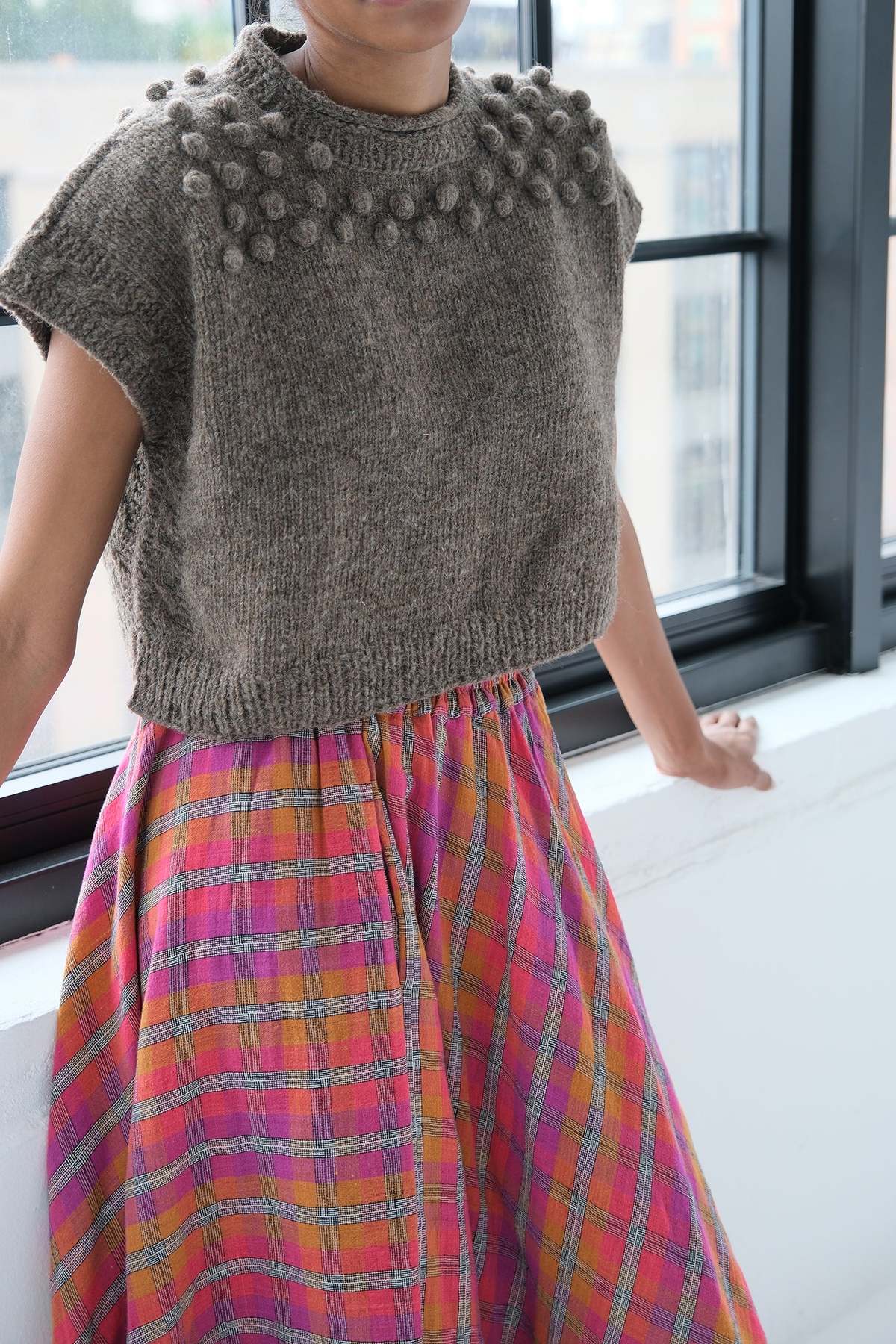 World of Crow Knotted Sweater - Mocha - Image 2 of 6