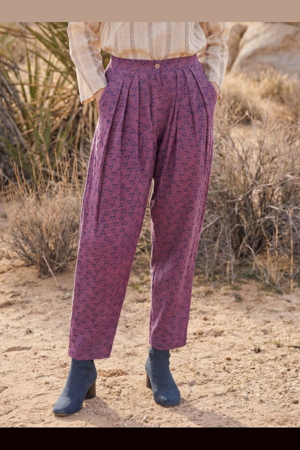 World of Crow Plum Prism Pants