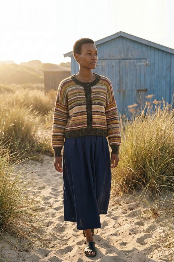 World of Crow Sundown Stripe Cardigan