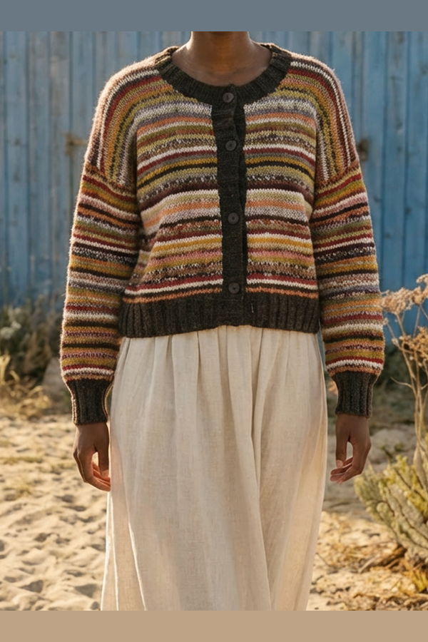 World of Crow Sundown Stripe Cardigan