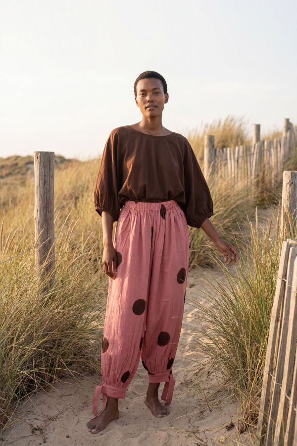 World of Crow Rose Polka Harem Pants