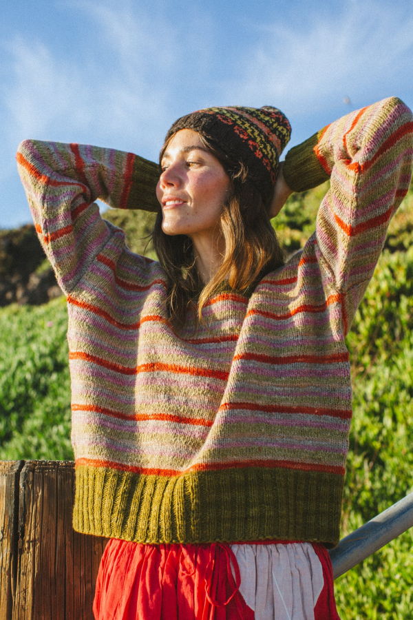 World of Crow The Pull-Over - Red Striped