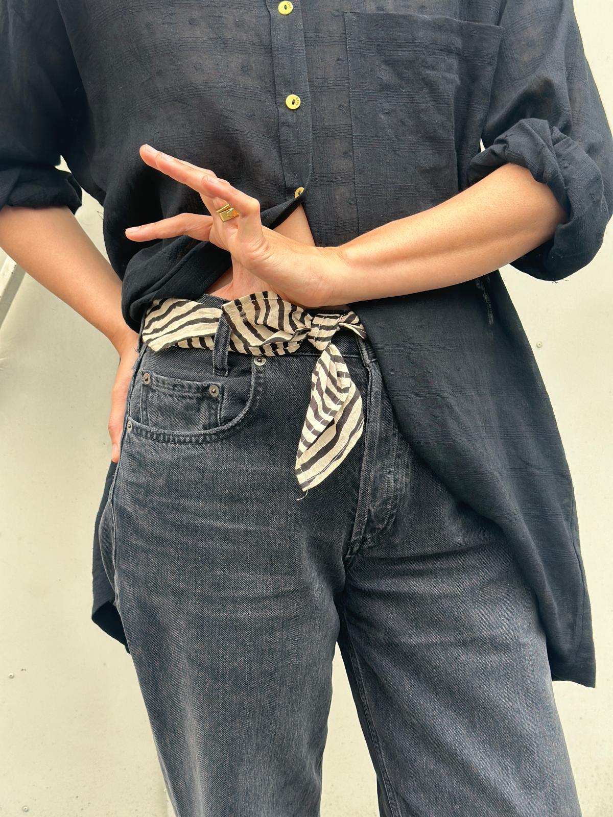 World of Crow Zebra Stripe Bandana - Black - Image 3 of 7