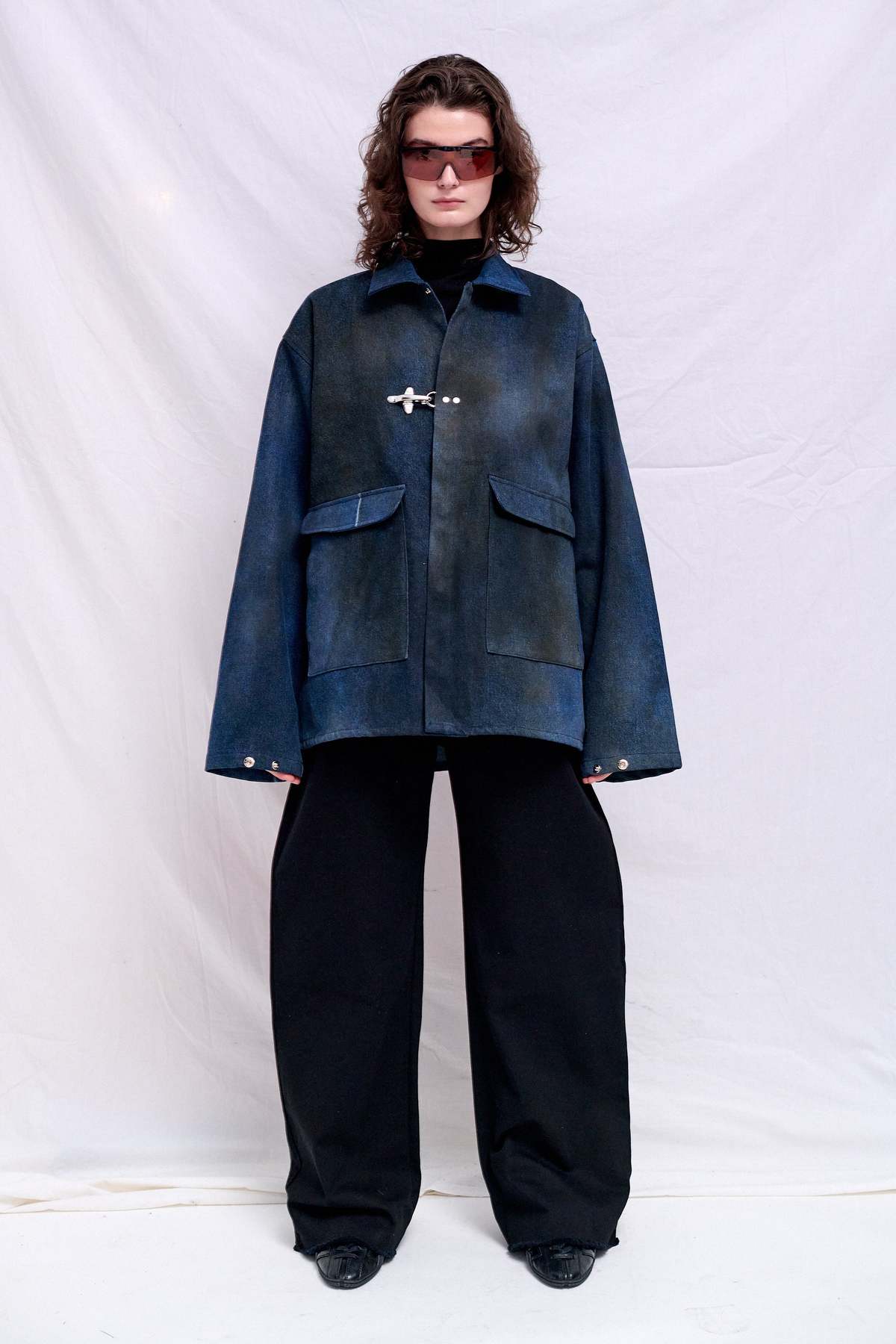 Assembly Dirty Indigo Denim Fireman Utility Jacket - Image 1 of 8