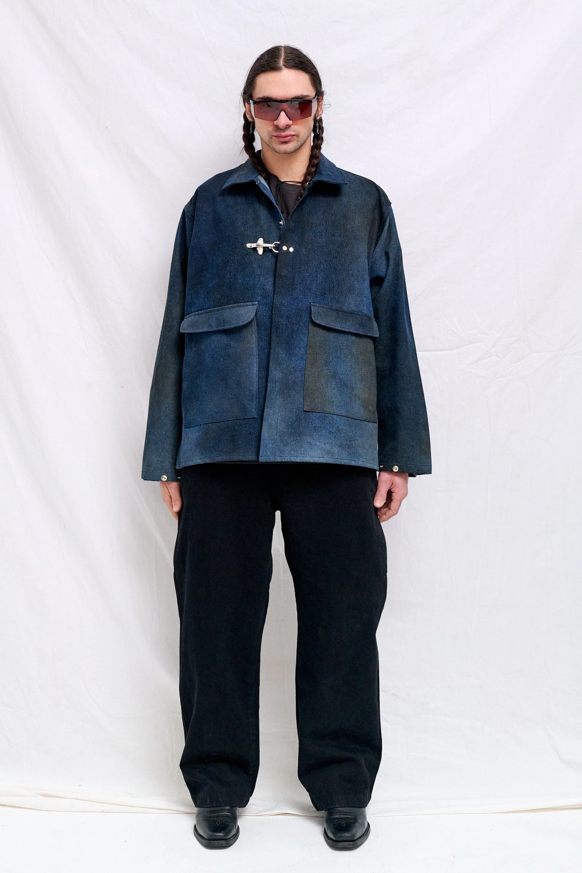 Assembly Dirty Indigo Denim Fireman Utility Jacket - Image 2 of 8