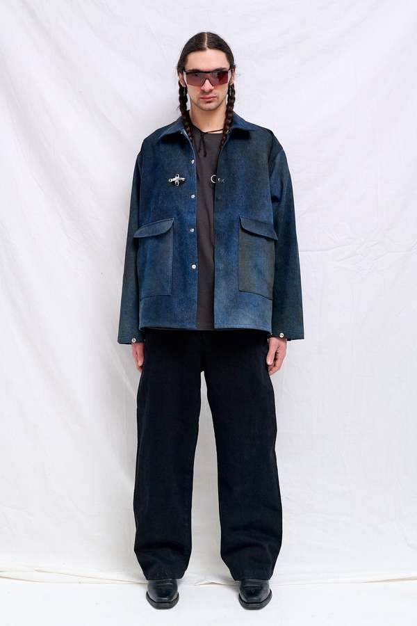 Assembly Dirty Indigo Denim Fireman Utility Jacket