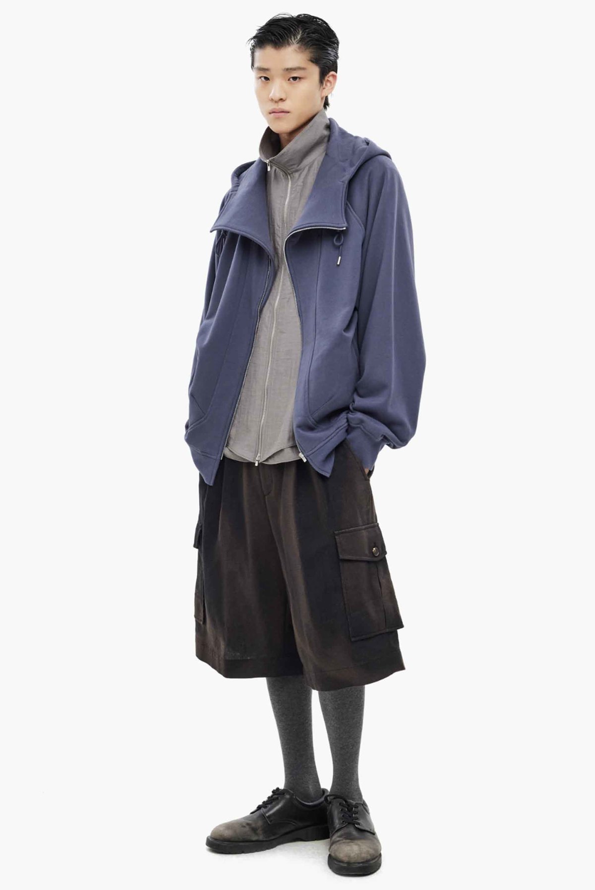 JiyongKim Sun Bleached Multi Pocket Trousers - Image 1 of 5