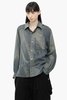 JiyongKim Sun Bleached Raw Edge Shirt - Thumbnail 5