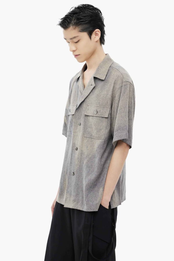JiyongKim Sun Bleached Tailored Collar Shirt