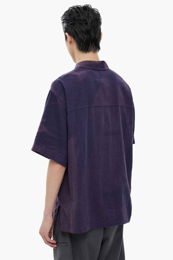 JiyongKim Sun Bleached Tailored Collar Shirt - Purple