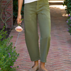 Frank & Eileen Bray Twill Barrel Pants - Olive - Thumbnail 1
