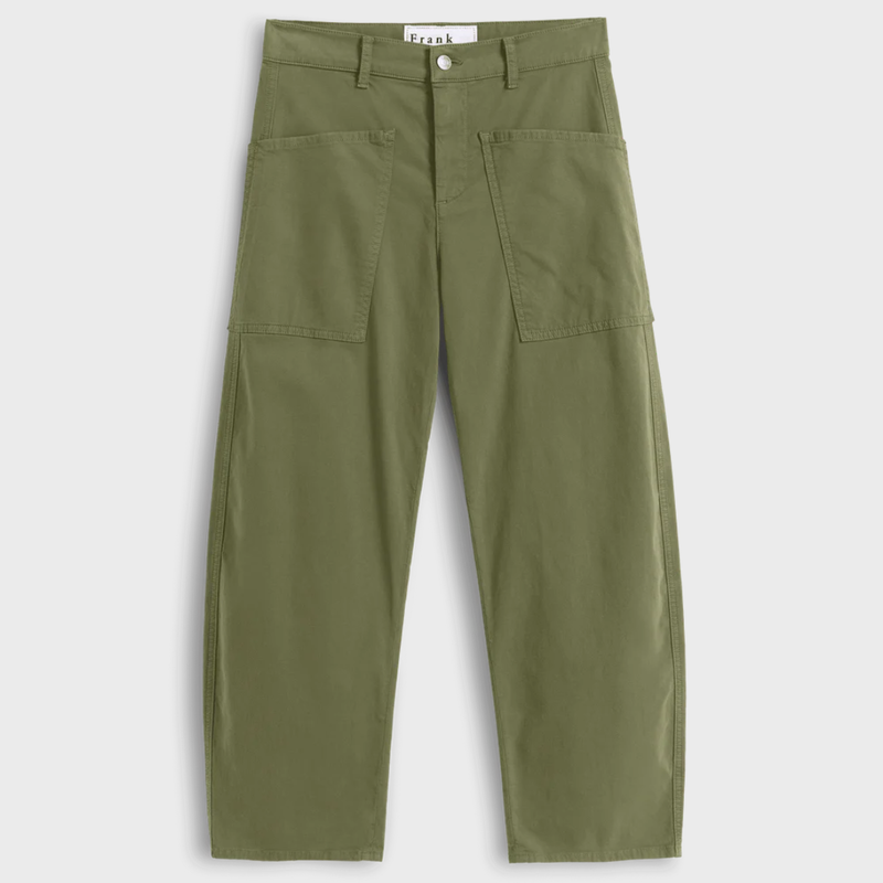 Frank & Eileen Bray Twill Barrel Pants - Olive