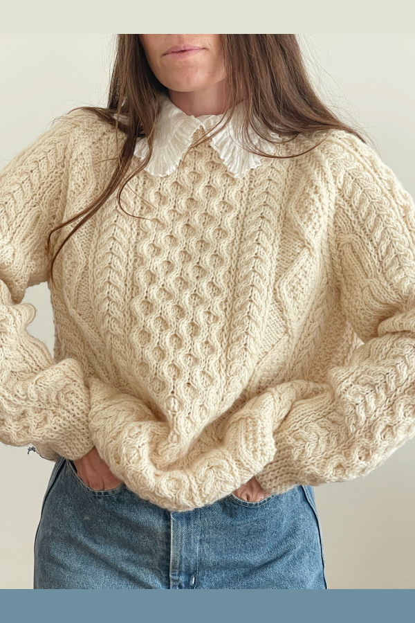 The Ludlow Shop Wool Fisherman Pullover Sweater