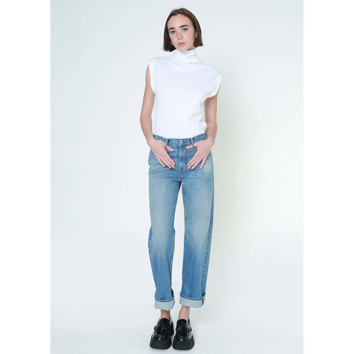 Noend Denim Selma Loose Straight: Philadelphia Wash Jeans - Image 1 of 6