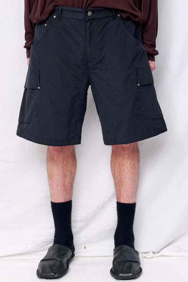 SERAPIS Black Cargo Shorts
