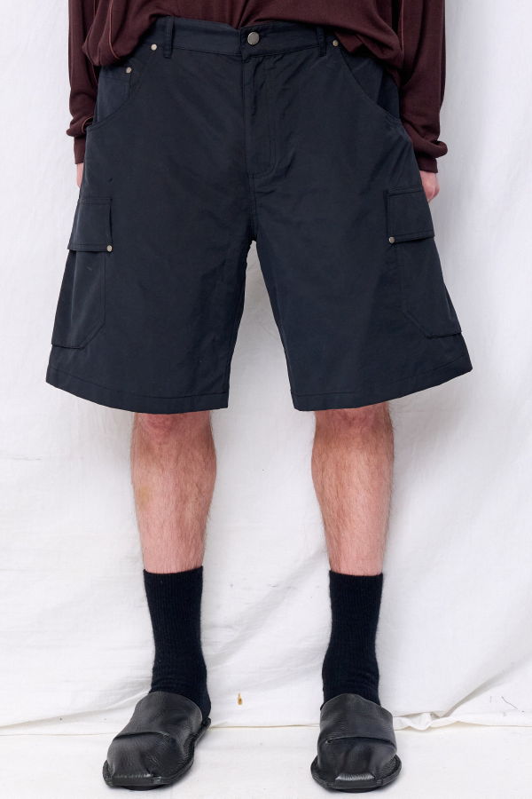 SERAPIS Black Cargo Shorts