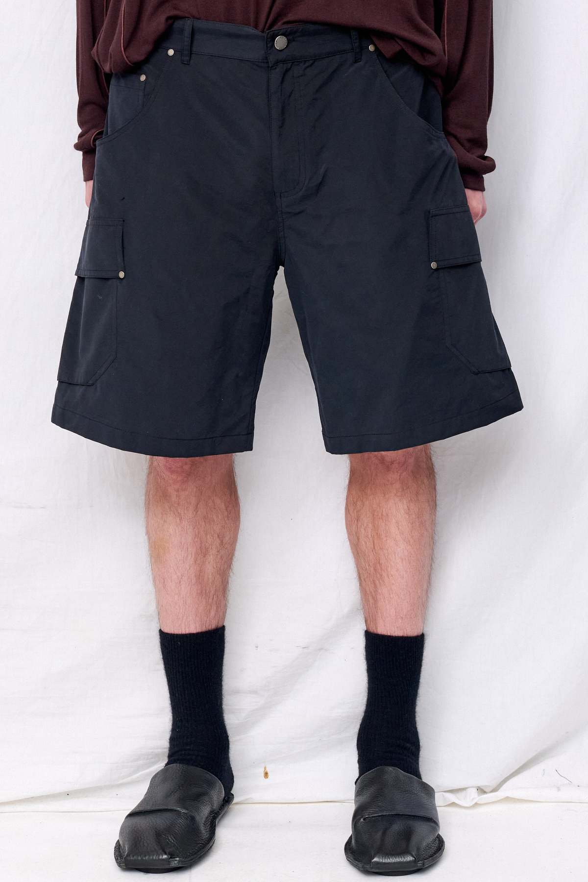 SERAPIS Black Cargo Shorts - Image 1 of 4