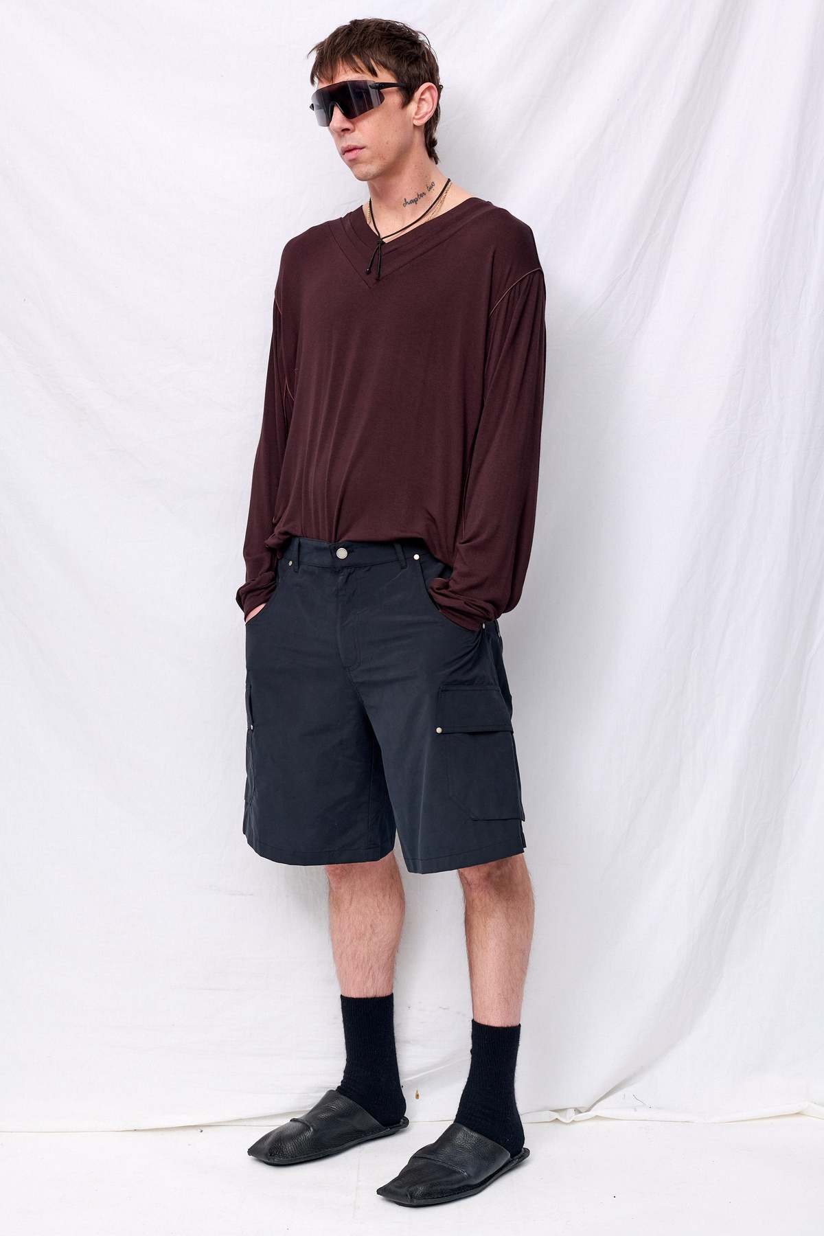 SERAPIS Black Cargo Shorts - Image 2 of 4