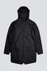Rains Hooded Rain Long Jacket - Black - Thumbnail 1