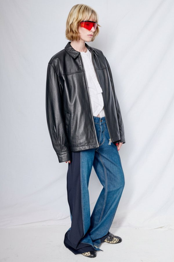 Assembly Black Leather Zip Jacket