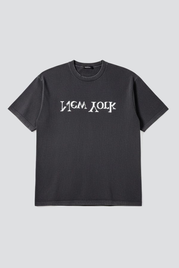 Assembly Washed Black Faded New York Logo T-Shirt