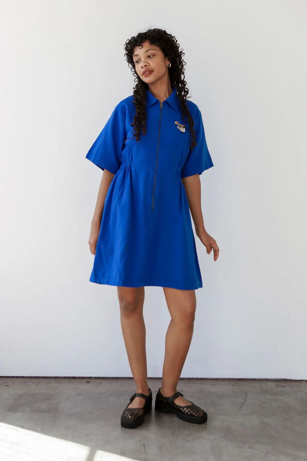 Noble Utility Dress in Cobalt