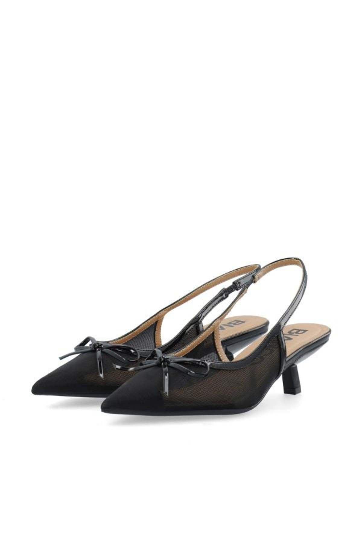 BIANCO Biakristin Bow Slingback Heels - Black - Image 1 of 8