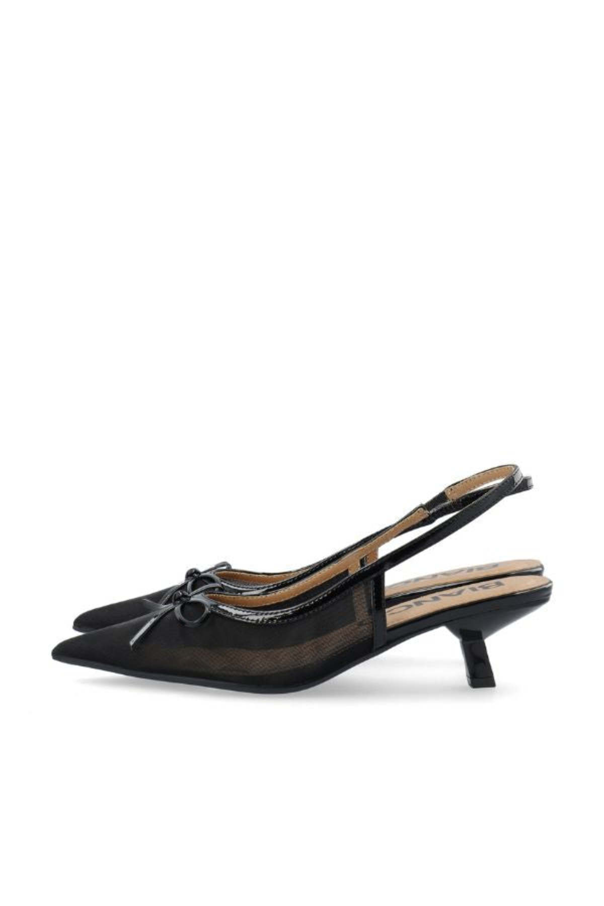 BIANCO Biakristin Bow Slingback Heels - Black - Image 4 of 8