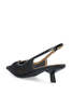 BIANCO Biakristin Bow Slingback Heels - Black - Thumbnail 6