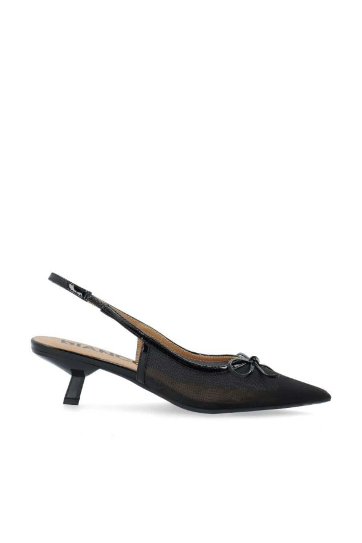 BIANCO Biakristin Bow Slingback Heels - Black - Image 7 of 8