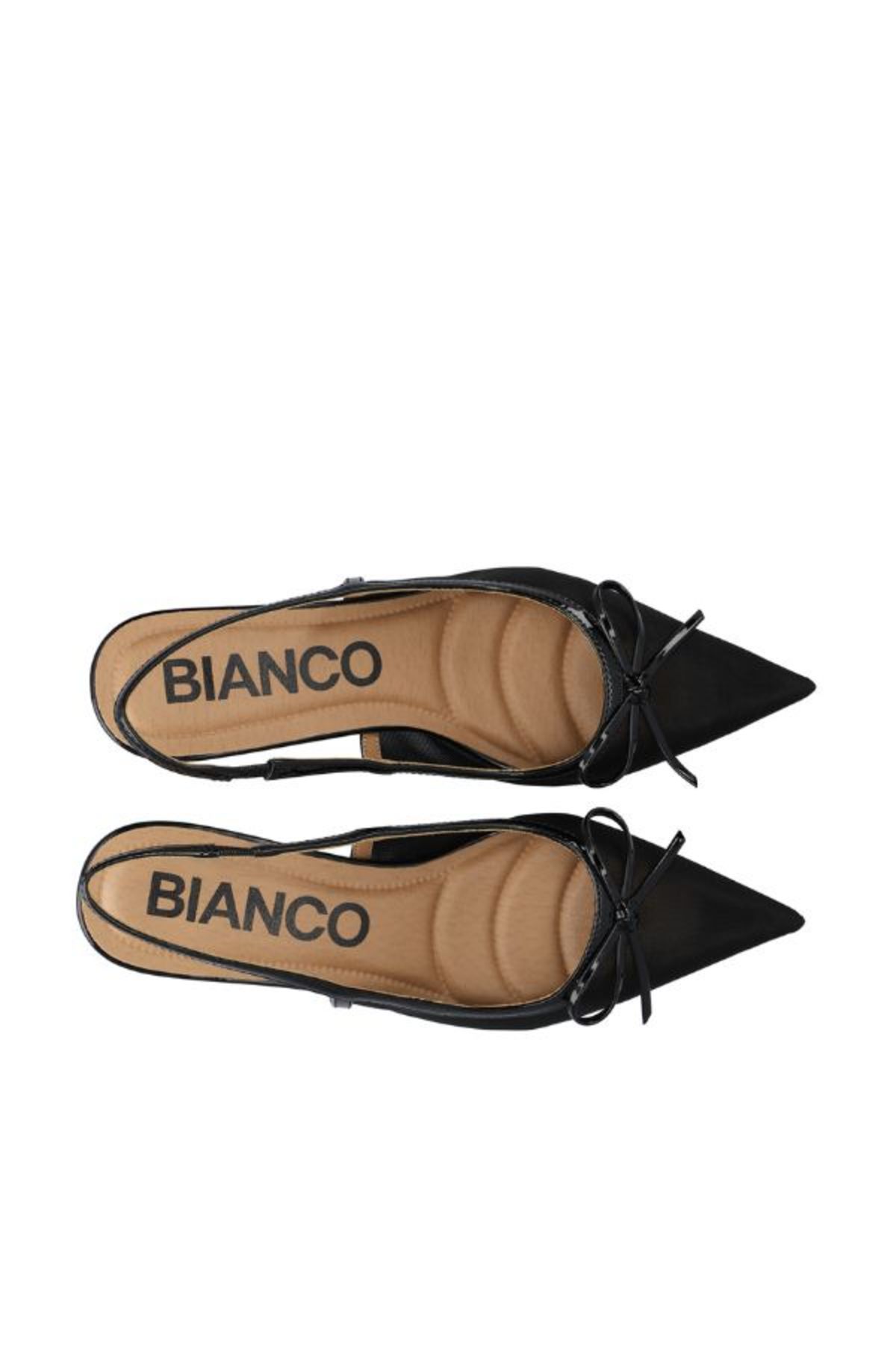 BIANCO Biakristin Bow Slingback Heels - Black - Image 8 of 8