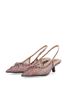 BIANCO Biakristin Bow Slingback Heels - Pink Snake - Thumbnail 1