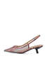 BIANCO Biakristin Bow Slingback Heels - Pink Snake - Thumbnail 2