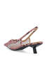 BIANCO Biakristin Bow Slingback Heels - Pink Snake - Thumbnail 5