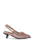 BIANCO Biakristin Bow Slingback Heels - Pink Snake - Thumbnail 6