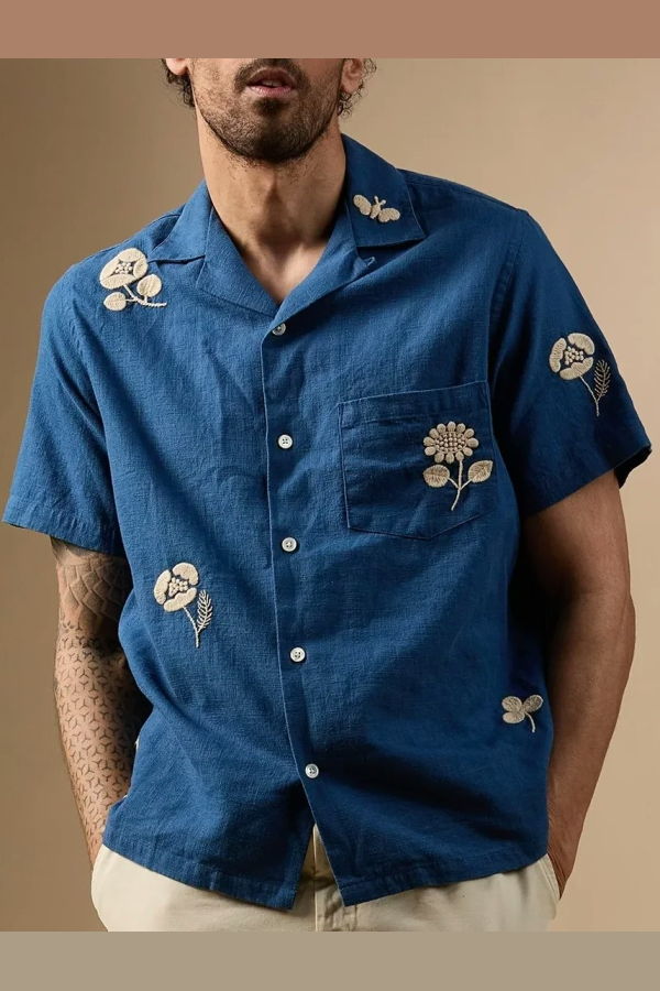 Portuguese Flannel Embroidery Nature Shirt