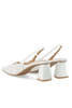 BIANCO Biamaralyn Lace Beaded Slingback Heels - White Lace - Thumbnail 4