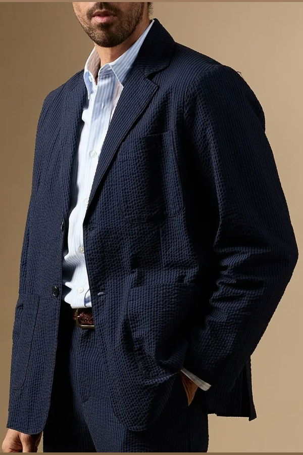 Portuguese Flannel Atlantico Blazer - Navy