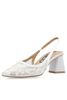 BIANCO Biamaralyn Lace Slingback Heels - White Lace - Thumbnail 3