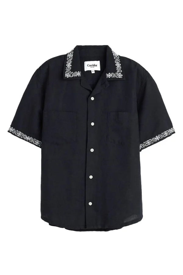 Corridor Harmony Embroidered Shirt - Black