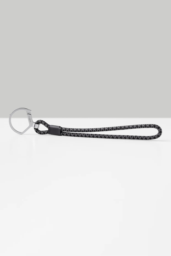 Craighill Long Rope Split Ring Keyring - Slate Gray