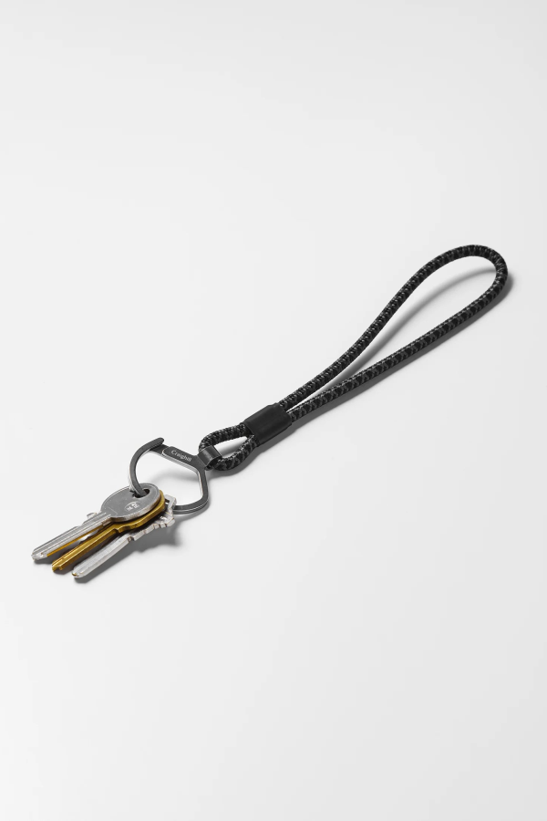Craighill Long Rope Split Ring Keyring - Slate Gray