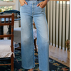 Frank & Eileen East Galway Long Gaucho Jeans - Blue - Thumbnail 1