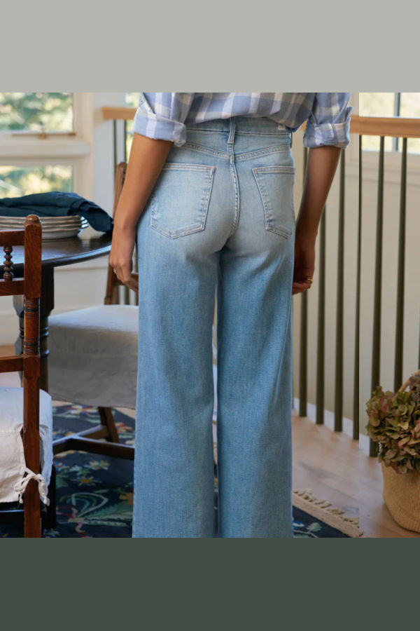 Frank & Eileen East Galway Long Gaucho Jeans - Blue