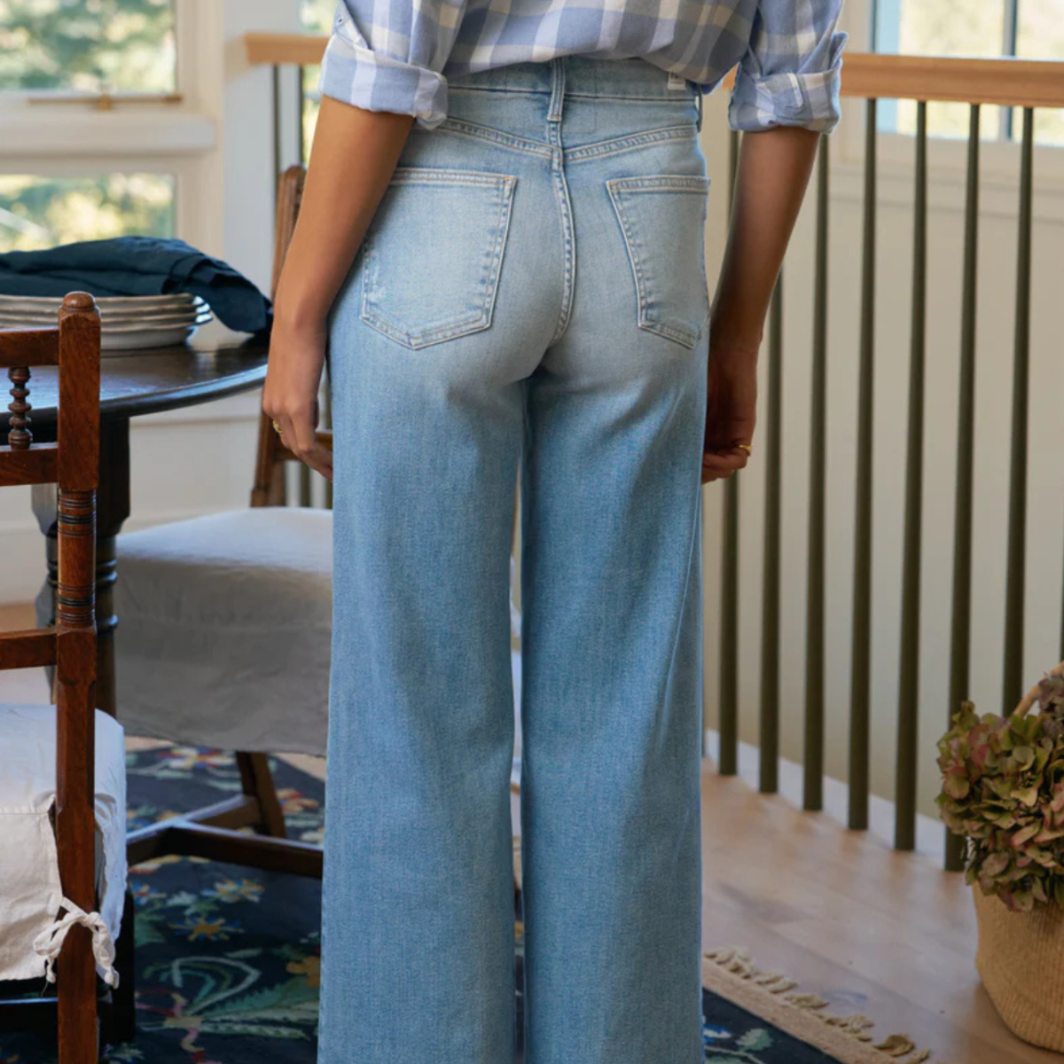 Frank & Eileen East Galway Long Gaucho Jeans - Blue - Image 2 of 4